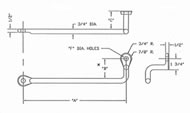Straight Double Offset Grab Iron Diagram